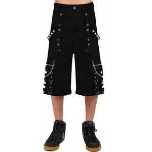 Gothic Bondage Mens Alternative Punk Attitude Cyber Rock Emo Shorts